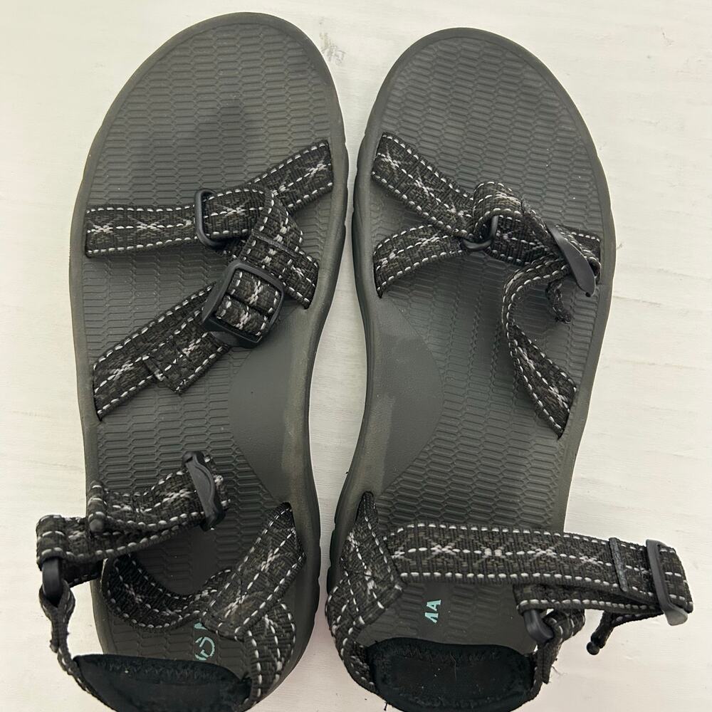 Magellan Outdoors River II Sandals Zig Zag Black White Sz 10
